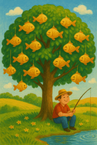 Happy Fishing Tree Isang Masayang Puno ng Suwerte at Kasiyahan